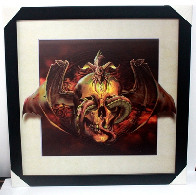 Stampa 3D di manifesti 3D PET Lenticolari personalizzati Pittura 3D con telaio PS nero per la decorazione domestica