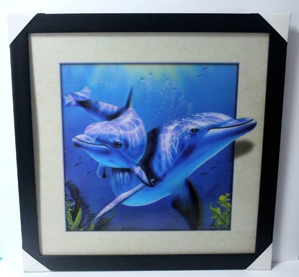 40 X 40cm Foto 3D Lenticolare Flip Picture all'ingrosso / Stampa 3D Lenticolare su misura Cartello 3D Foto Lenticolare con animale