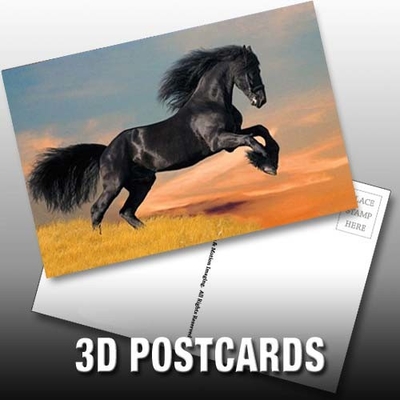 Flip Effect 3D Lenticolare Cartolina Piccoli cuccioli e gattini Disegno
