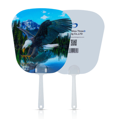 Animazione 3D Lenticolare personalizzata Korea KPOP Idol Flip 3d Ventilatore a mano trasparente Tessuto Ventilatore a mano per regali Set