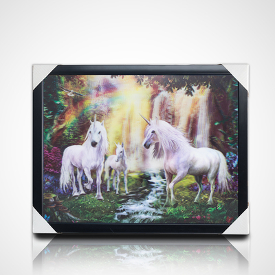 Disegni di stoccaggio 3D di pittura lenticolare PET 40*30cm 5D immagine 3D di cavallo lenticolare con cornice nera