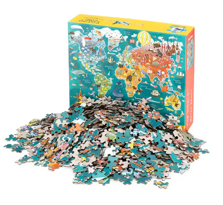 Giocattoli 3D diretti da fabbrica Bambini 6 in 1 Trasporto Animali Personaggio di legno Vita marina Puzzle per bambini