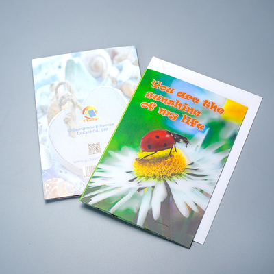 2 immagini personalizzate Flip Funny Lenticolare 3D Picture Cartolina regalo Lenticolare 3D Card