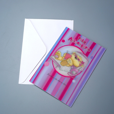 2 immagini personalizzate Flip Funny Lenticolare 3D Picture Cartolina regalo Lenticolare 3D Card