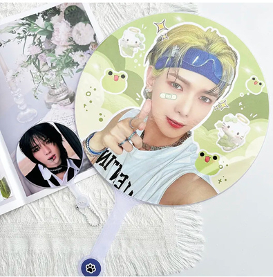 Vendita calda Custom Kpop Lenticolare Stampa 3D Lenticolare Ventilatori a mano in plastica