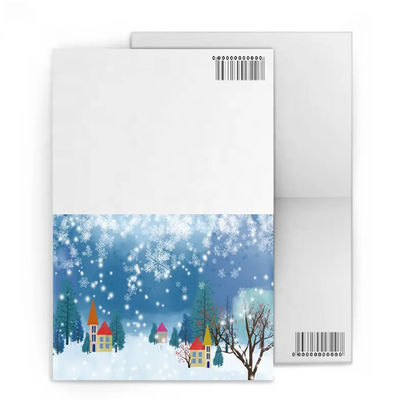 Cartoline di auguri 3D a forma di lenticella personalizzate per la celebrazione di Natale