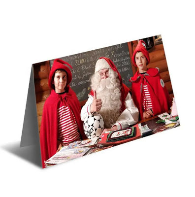 Cartoline di auguri 3D a forma di lenticella personalizzate per la celebrazione di Natale