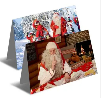 Cartolina di compleanno di Natale in 3D con busta cartolina lenticolare