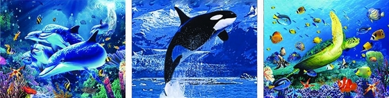 Animal Paesaggio 3D Stampa Lenticolare Personalizzata Immagine 3 Flip Poster Immaginato Per Gif