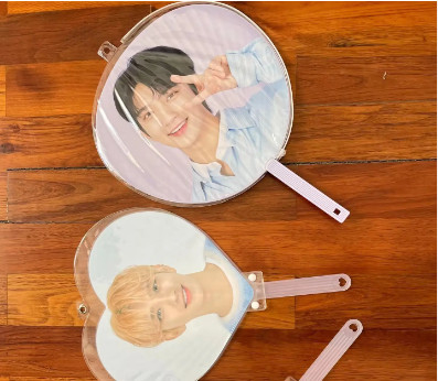 Ventilatore per eventi KPop personalizzato per regalo Ventilatore 3D trasparente in plastica PET personalizzato