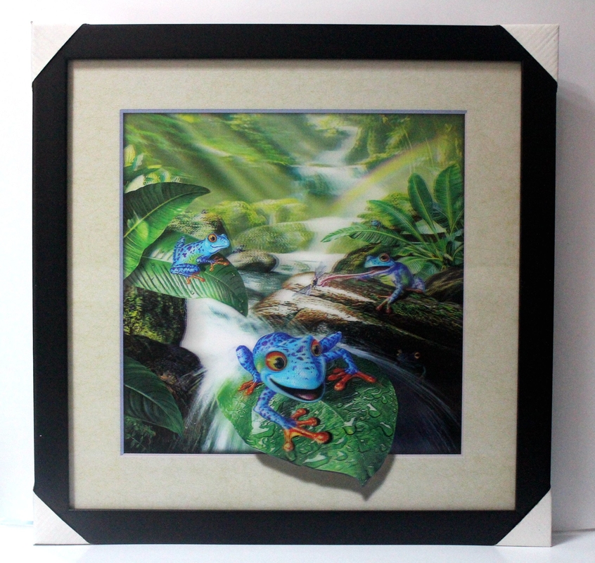 40 X 40cm Foto 3D Lenticolare Flip Picture all'ingrosso / Stampa 3D Lenticolare su misura Cartello 3D Foto Lenticolare con animale