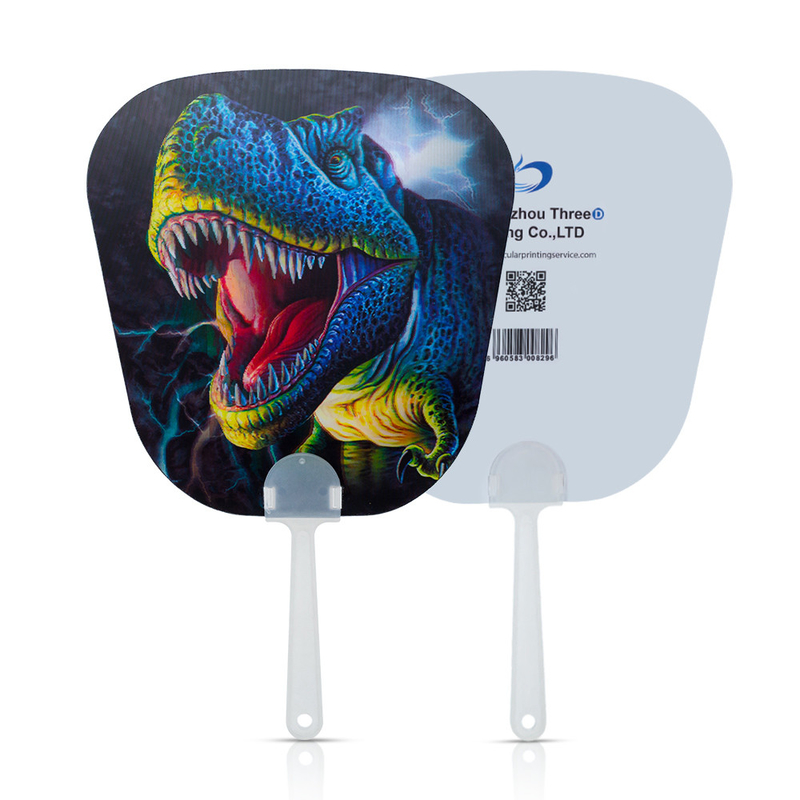 Animazione 3D Lenticolare personalizzata Korea KPOP Idol Flip 3d Ventilatore a mano trasparente Tessuto Ventilatore a mano per regali Set