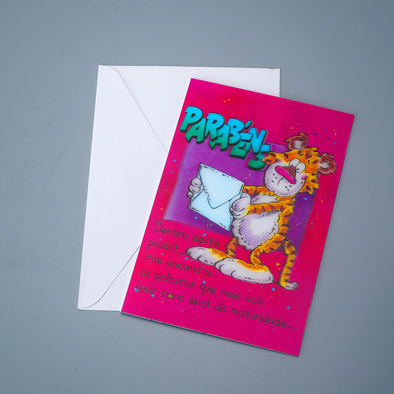 2 immagini personalizzate Flip Funny Lenticolare 3D Picture Cartolina regalo Lenticolare 3D Card