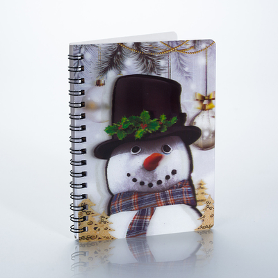 caldo vendita disegno personalizzato A4 A5 3d lenticolare giornale di esercizio a spirale notebook con copertina 3d per gli studenti